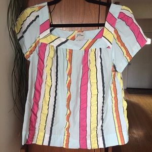 J. Crew Striped Cotton Top